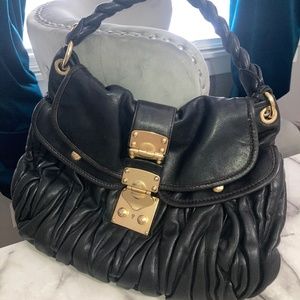 Miu Miu Matalasse pleated Leather bag